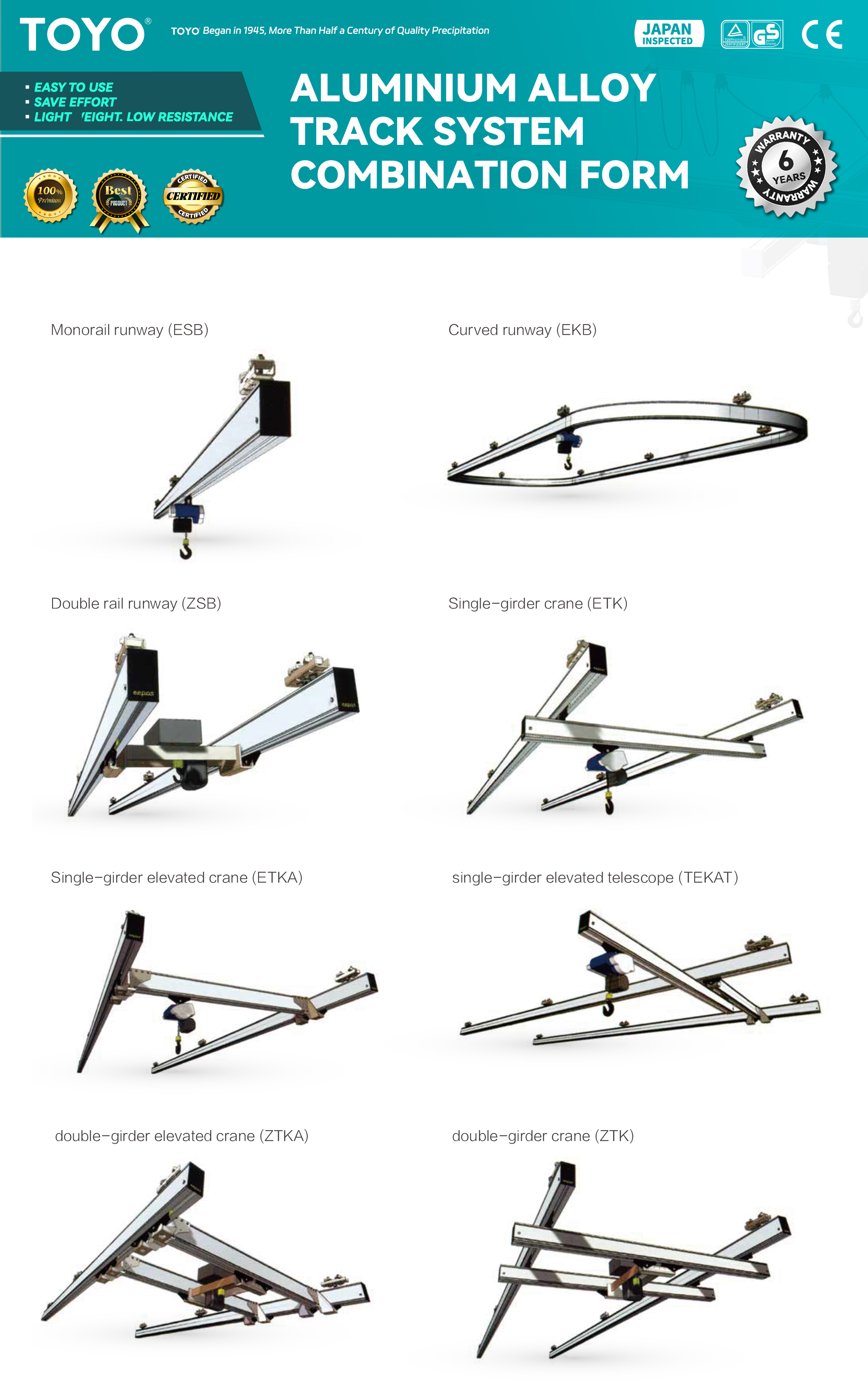 Aluminium Alloy Track System Combination Form(x)