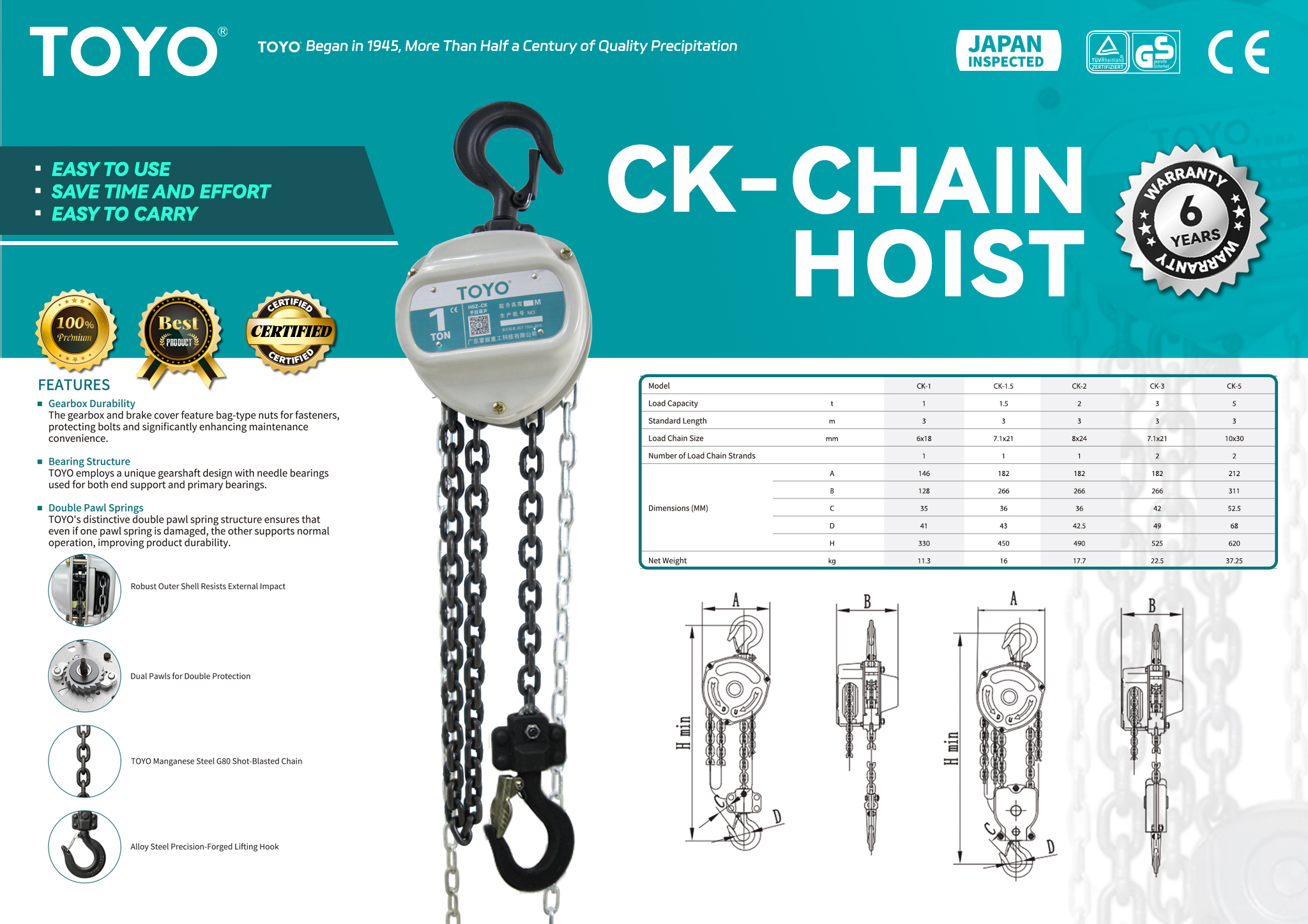 CK-Palan à chaîne(x)