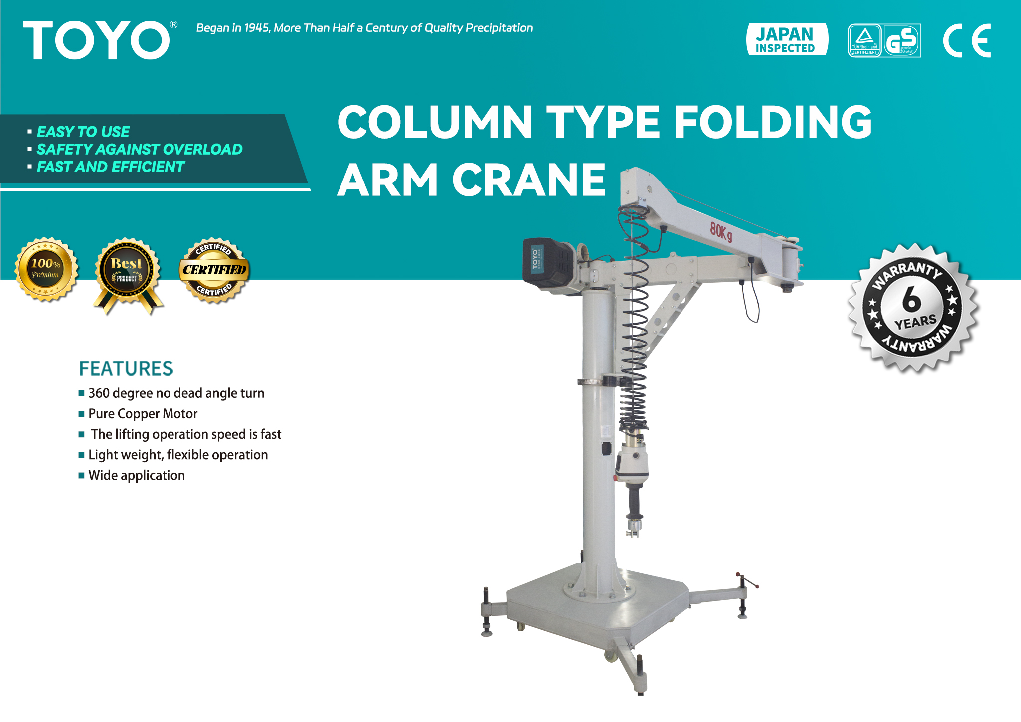 Column Type Folding Arm Crane(X)