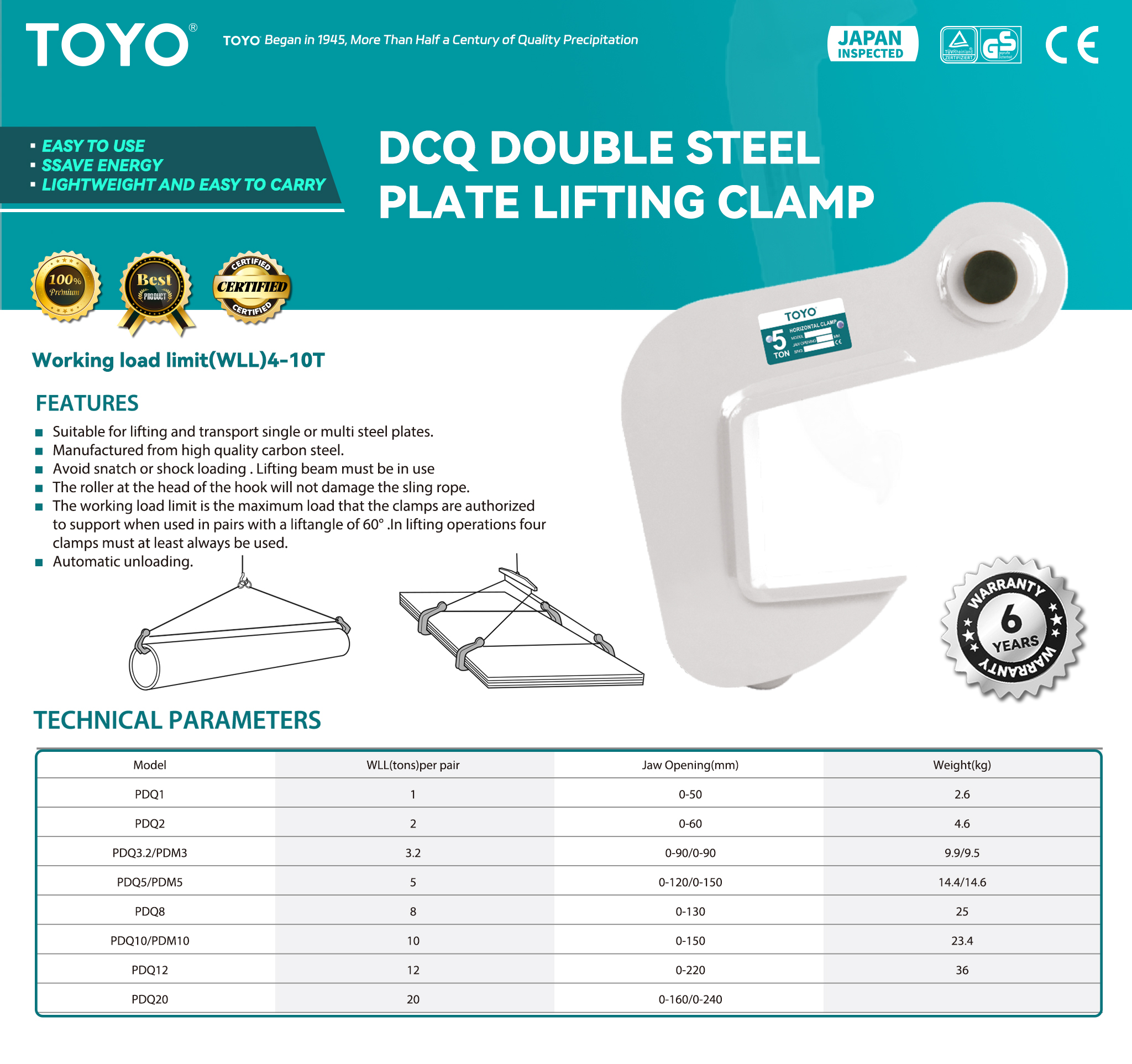 Double Steel Plate Lifting Clamp Clamp（x)