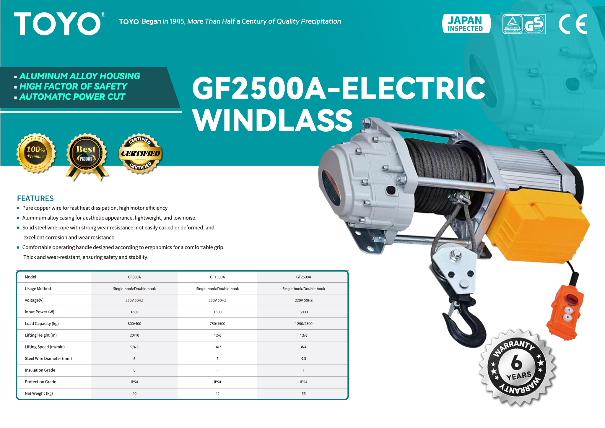 GF2500A Fixed Eletric Winch(X)