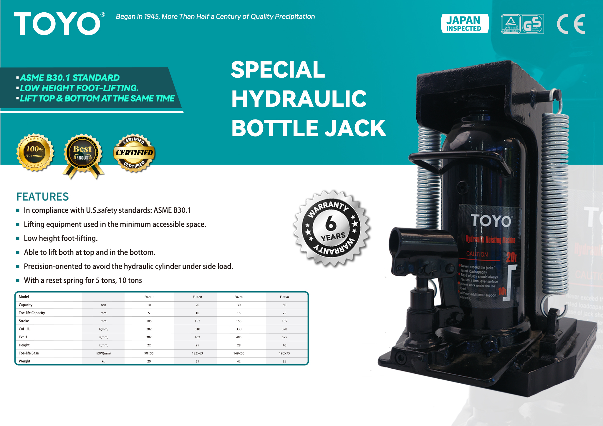 Speciality Hydraulic Bottle Jack(X)