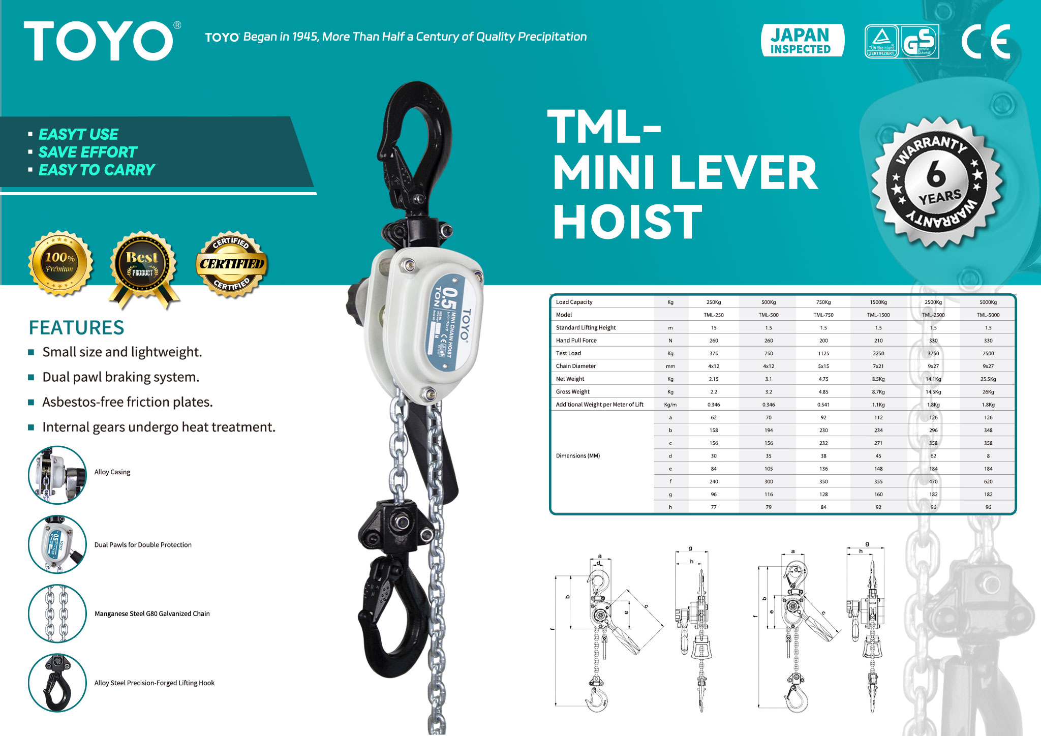 TML Mini lever Hoist(X)