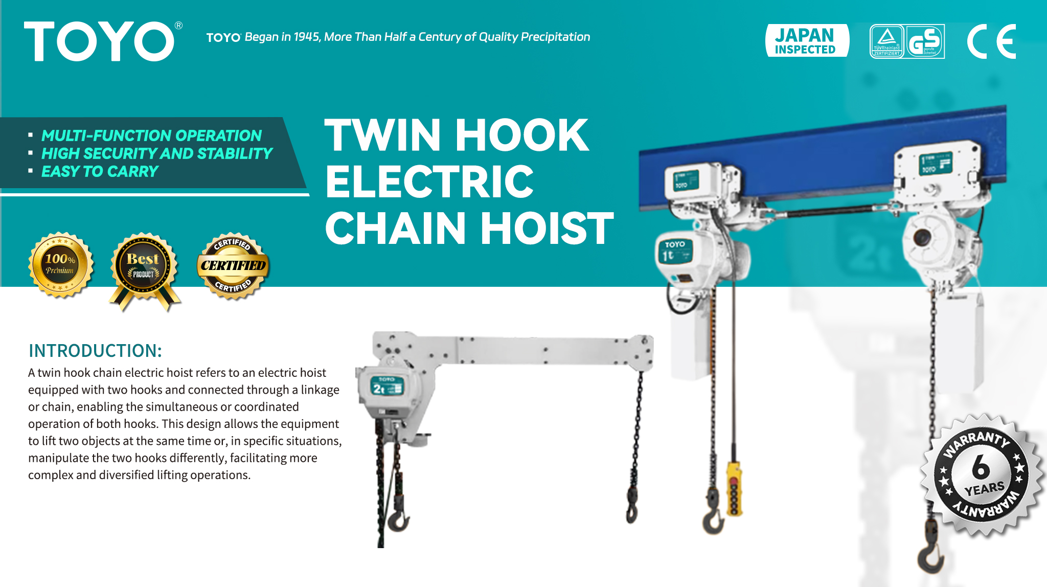 Twin Hook Electric Chain Hoist(x)