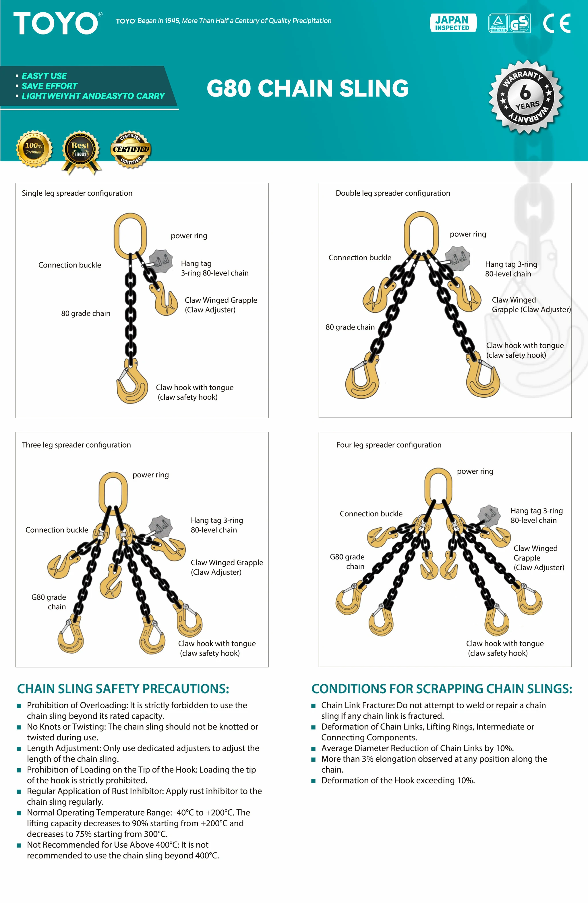 G80 Chain Sling