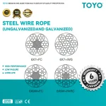 Steel wire rope (ungalvanized and galvanized)