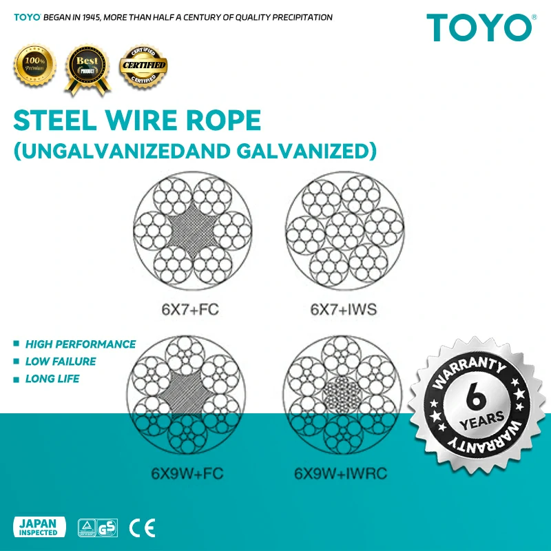 Steel wire rope (ungalvanized and galvanized)