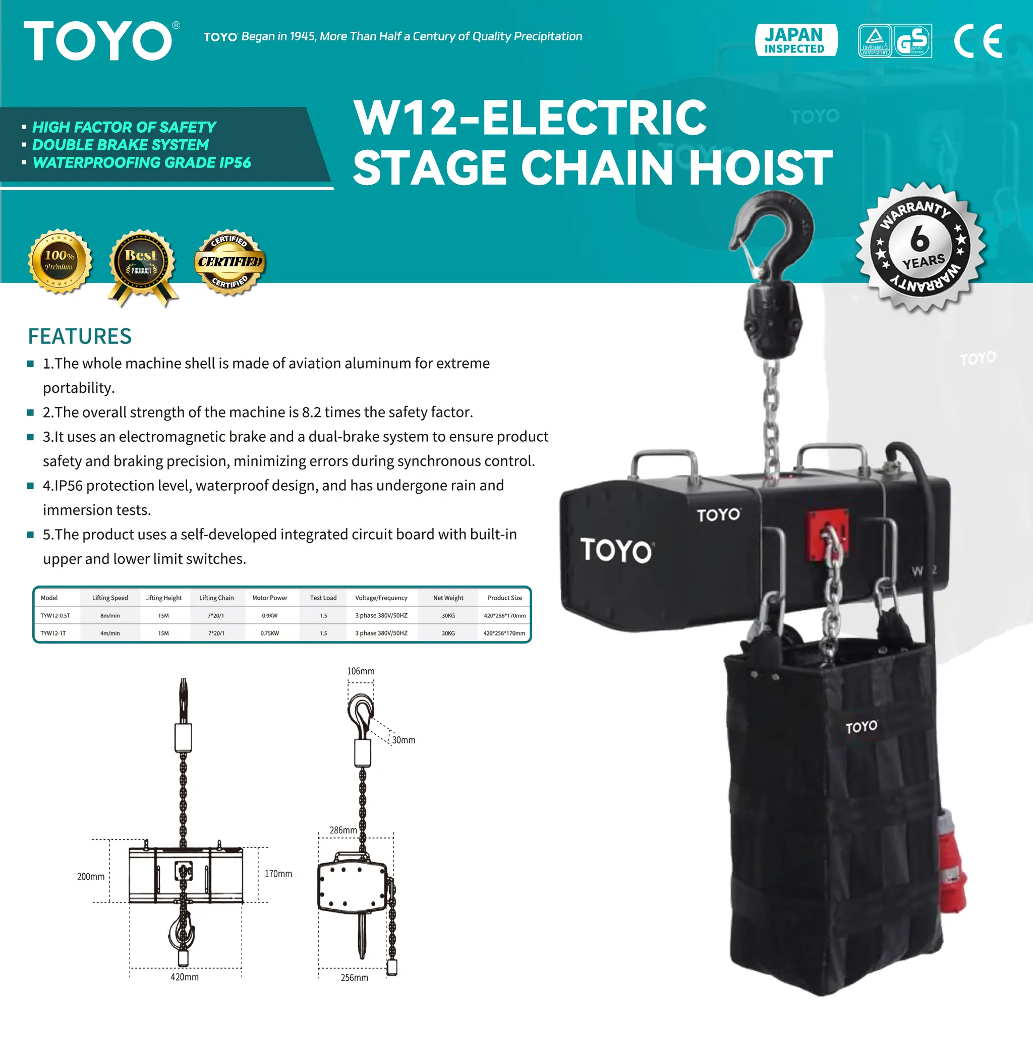 How TOYO W12 Electric Stage Chain Hoist Elevates Professional Stage Lifting